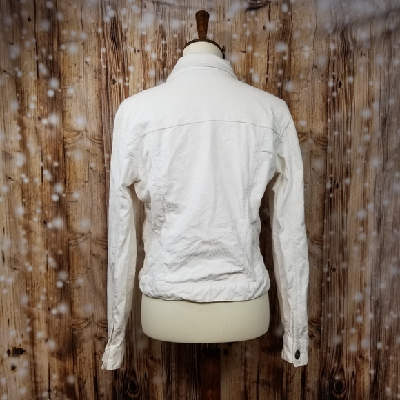 B.C.I Clothing Cream Cotton Blend Corduroy Women's Lg Denim Jean Jacket - Picture 4 of 9
